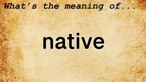 ntivb meaning|native people meaning.